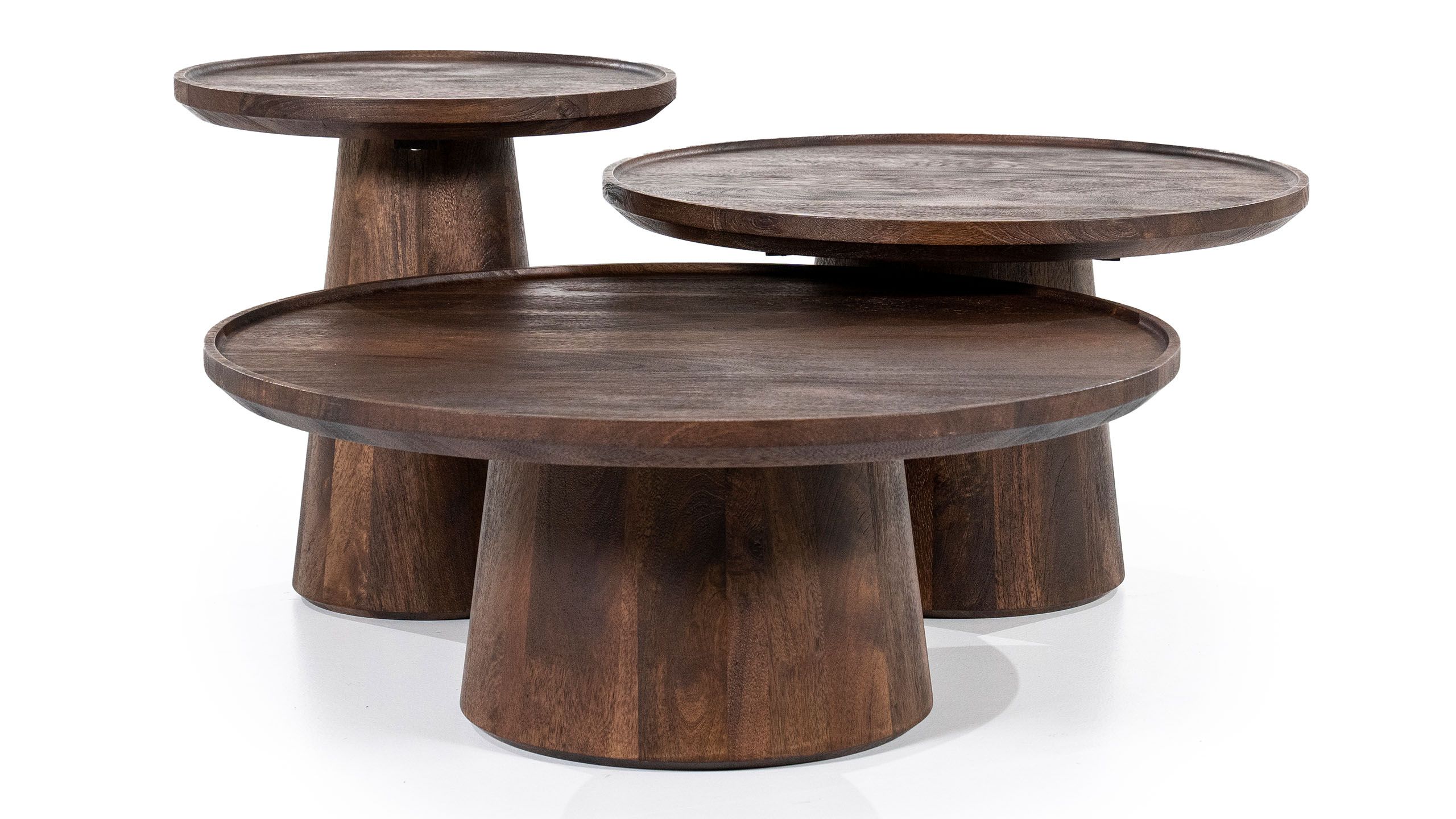 Bijzettafel 95650 - bruin Ron ⌀46  x H49 cm