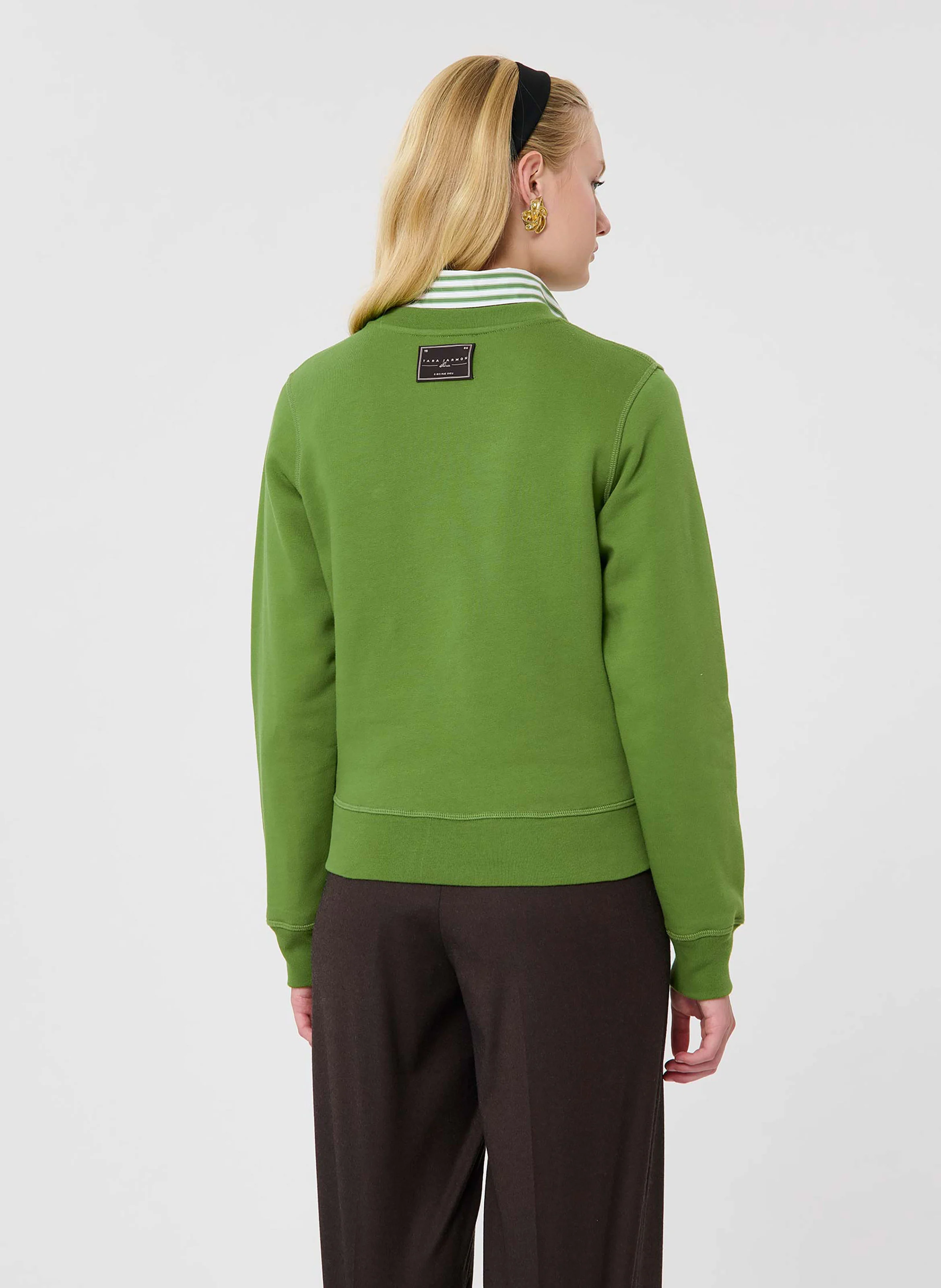 PRESTO - Pull droit en coton bio| Vert