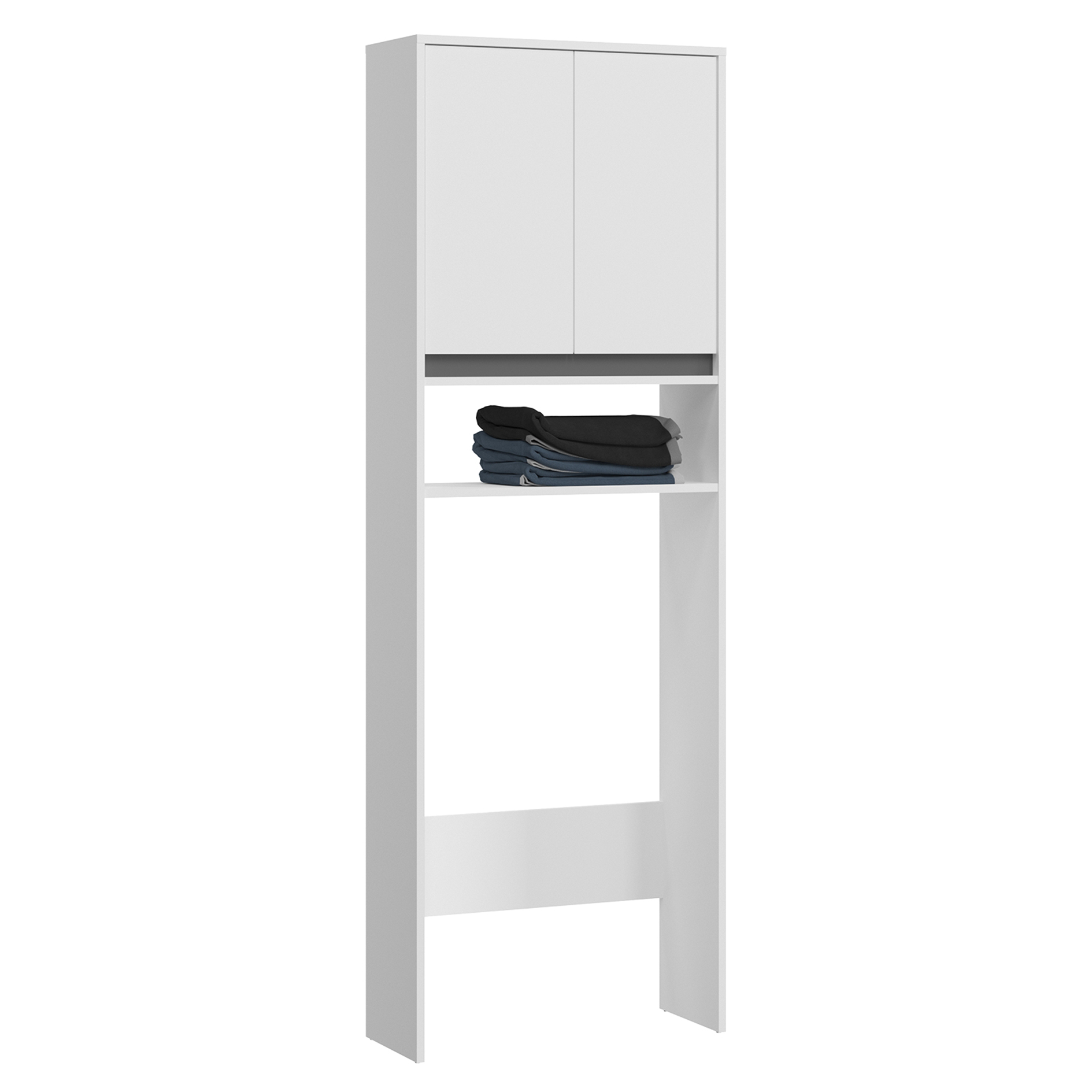 Waschmaschinenüberbau TORINO - weiß - 190 cm hoch