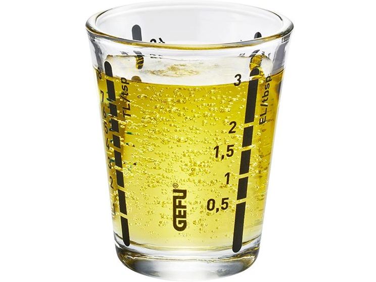 GEFU Messbecher Mini Messi 40 ml Messbecher aus Glas