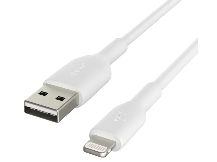 Belkin BoostCharge - Lightning-kabel - Lightning han til USB han - 3 m - hvid