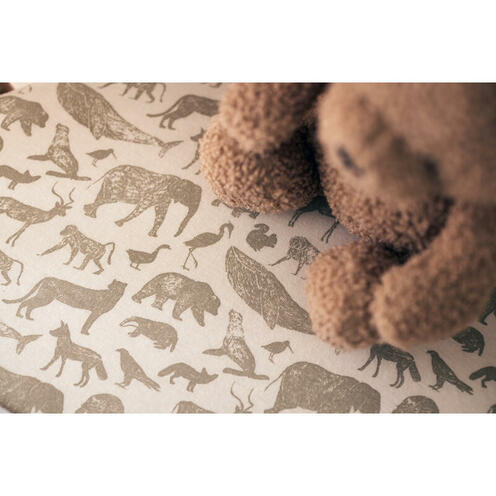 Drap-Housse Jersey 40/50x80/90 cm Animals Olive Green - JOLLEIN