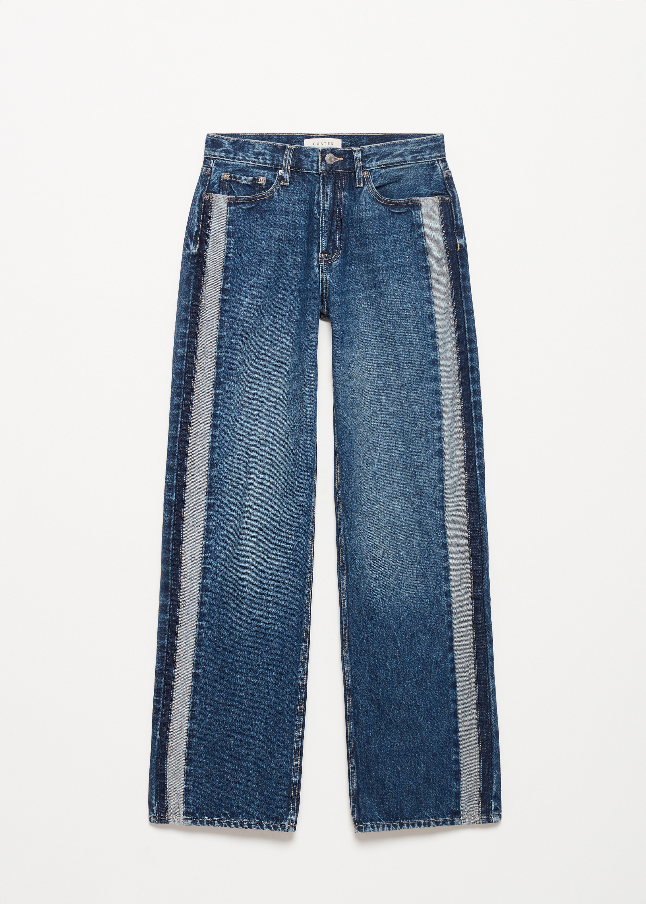 TESS - Straight jeans met streep
