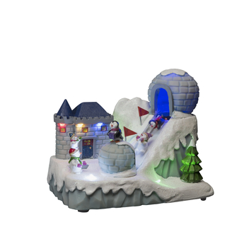 LED skipiste met bewegende figuurtjes