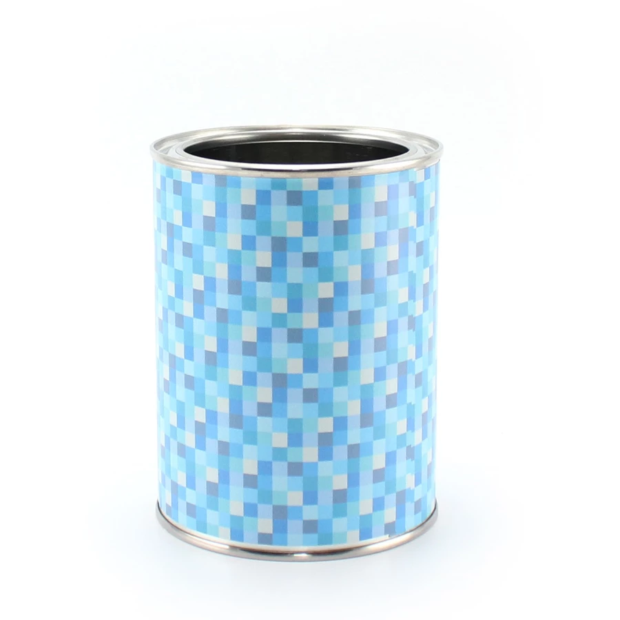 Nikima Stiftebecher Pixel blau inkl. 12 Dreikant Buntstiften Stifteköcher blau
