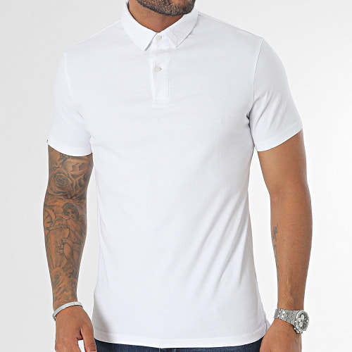 Polo Manches Courtes Studios Jersey Blanc