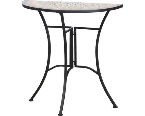 Siena Garden Prato balkontafel, steenmozaïeklook, 70x35x71 cm, grijs