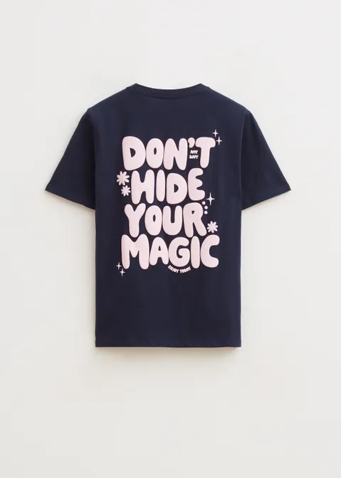T-shirt met print magic blauw (BLW.D)