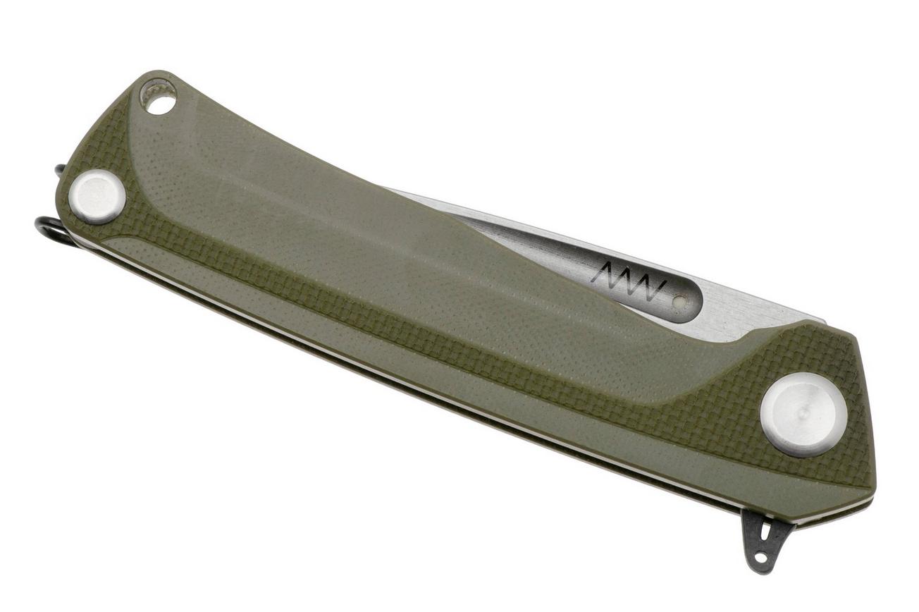 ANV Z200 PLUS-005, Stonewashed Sleipner, Olive G10 zakmes