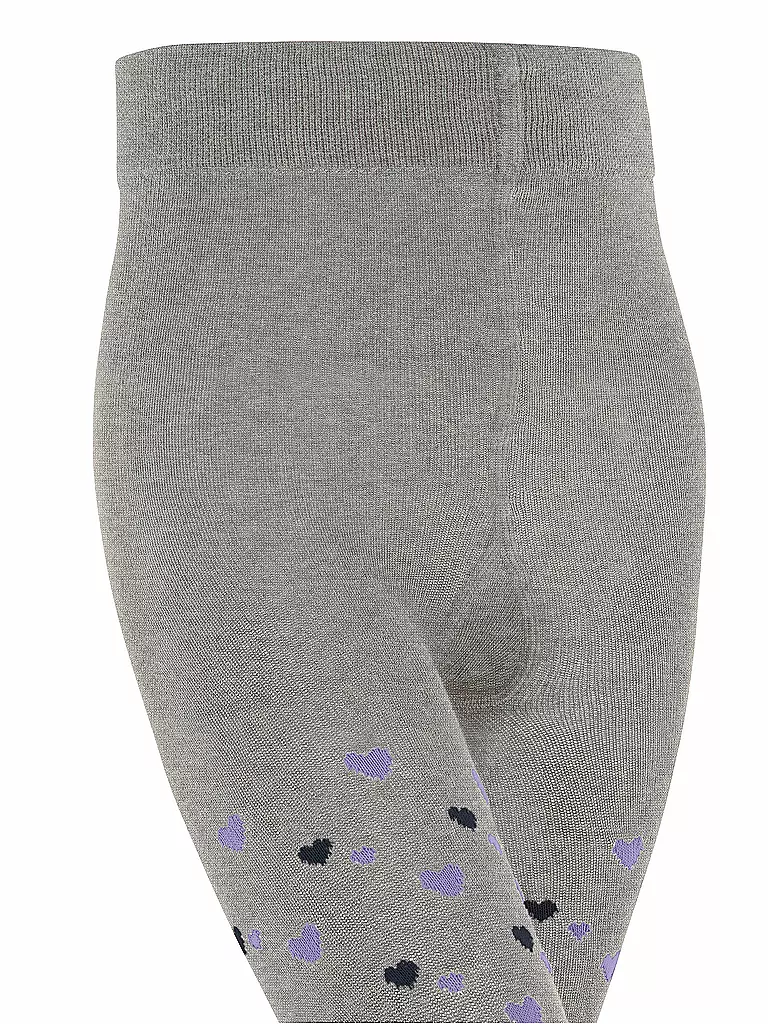 FALKE Mädchen Strumpfhose CUTE HEARTS lt heather  hellgrau
