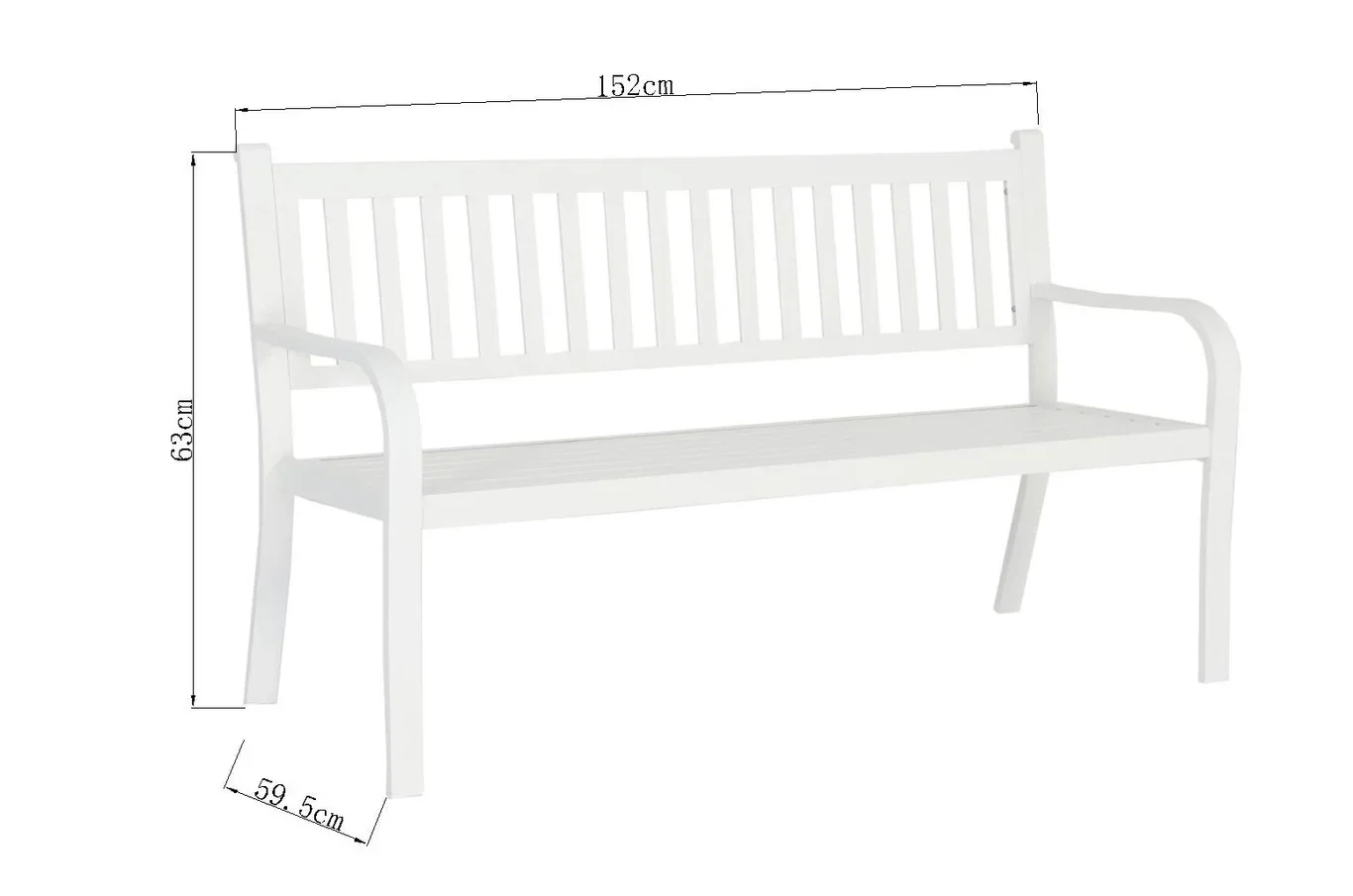 Skanden Benk Oslo Lengde 152 cm