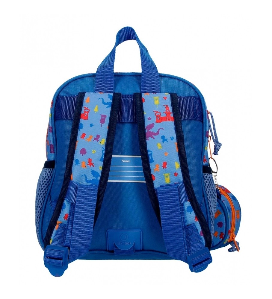 Mochila infantil Joumma Bags Paw Patrol Rescue Knights, adaptável ao carro azul.