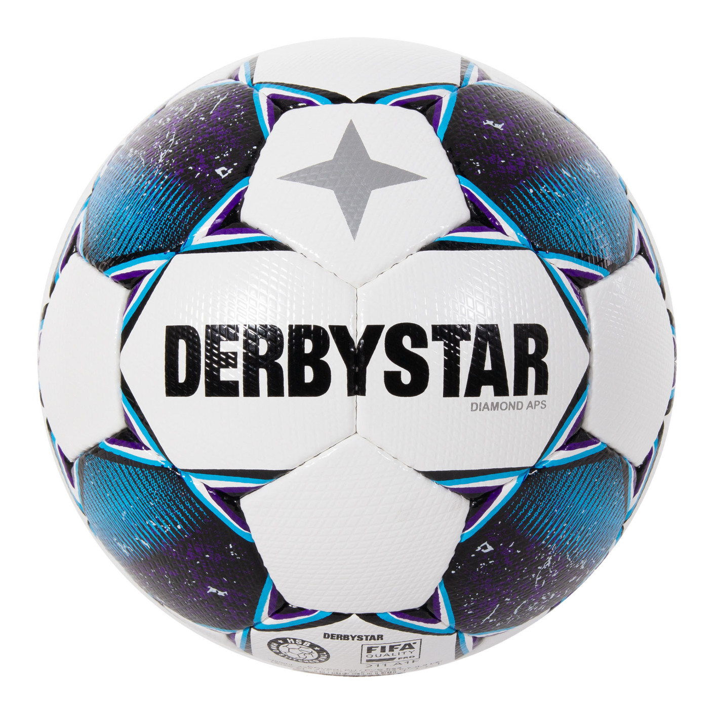 Derbystar Diamond II Voetbal Maat 5 Wit Blauw Paars