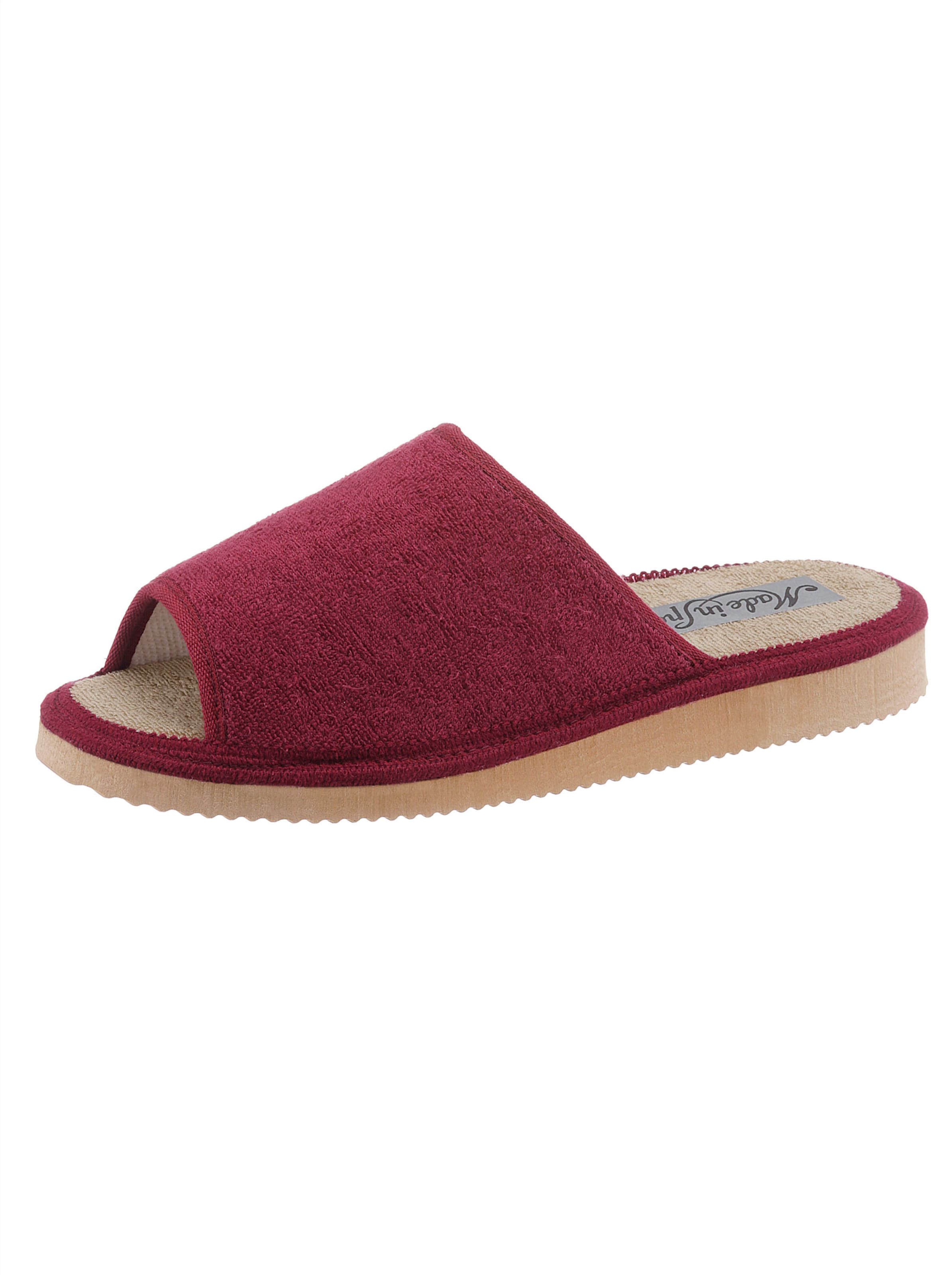 Pantoffel in bordeaux + marine