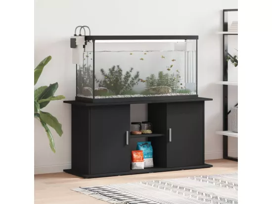 Support pour aquarium noir 121x41x58 cm bois d'ingénierie