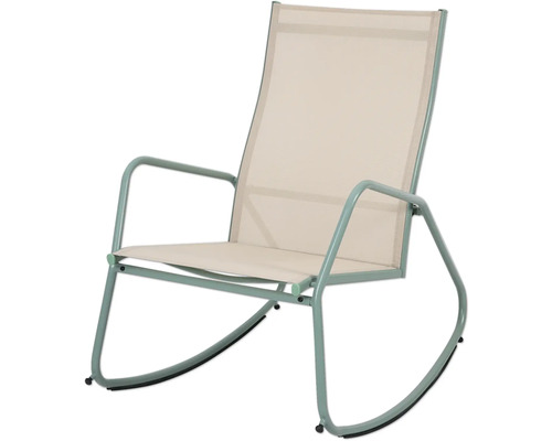 Brody tuinschommelstoel, 68 x 91 x 97 cm, staal, groen/beige
