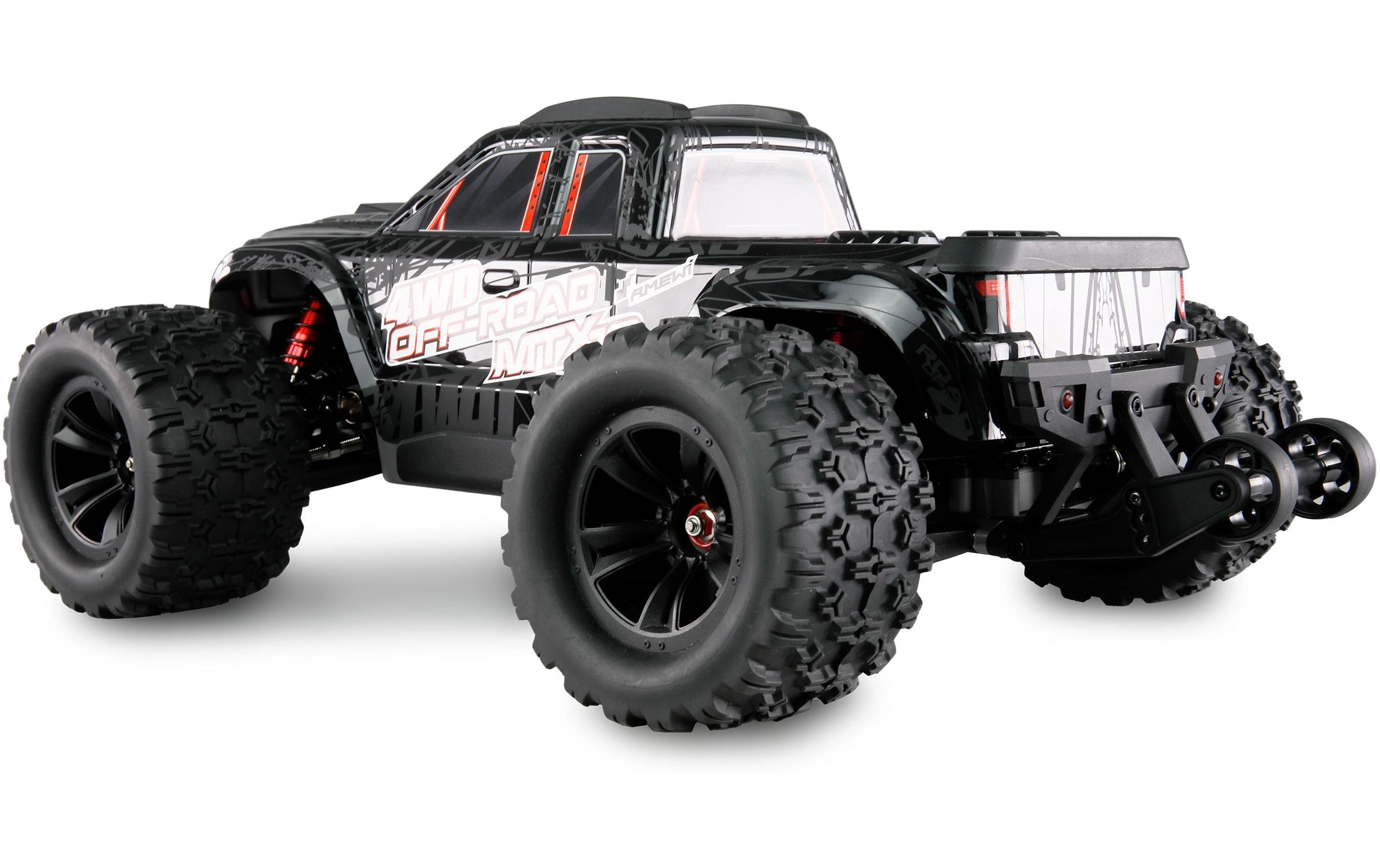 Monster Truck Hyper Go MTX10 1:10, ARTR, Schwarz<br>Off-Road RC-Modellauto mit leistungsstarken, überdimensionierten und einstellbaren Öldruckstossdämpfern für volle Kontrolle im harten Off-Road-Einsatz