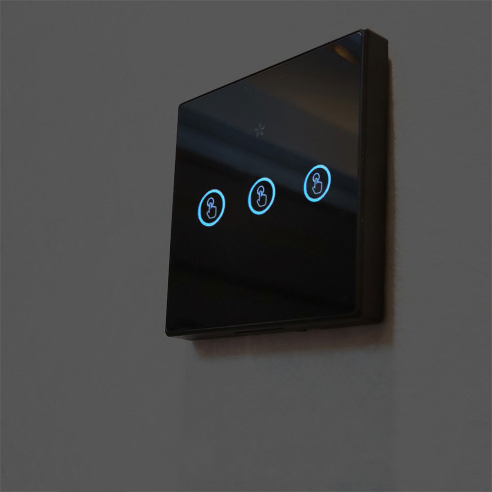 (2er Set) Smart Switch Intelligenter Funk Schalter mit Touch Control   Steuereinheit mit 4 Modi (Batteriebetrieben) iOS/Android - Weiss
