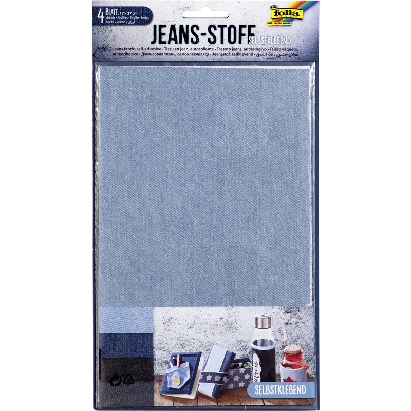 Folia Jeansstoff, selbstklebend, 4 Stück