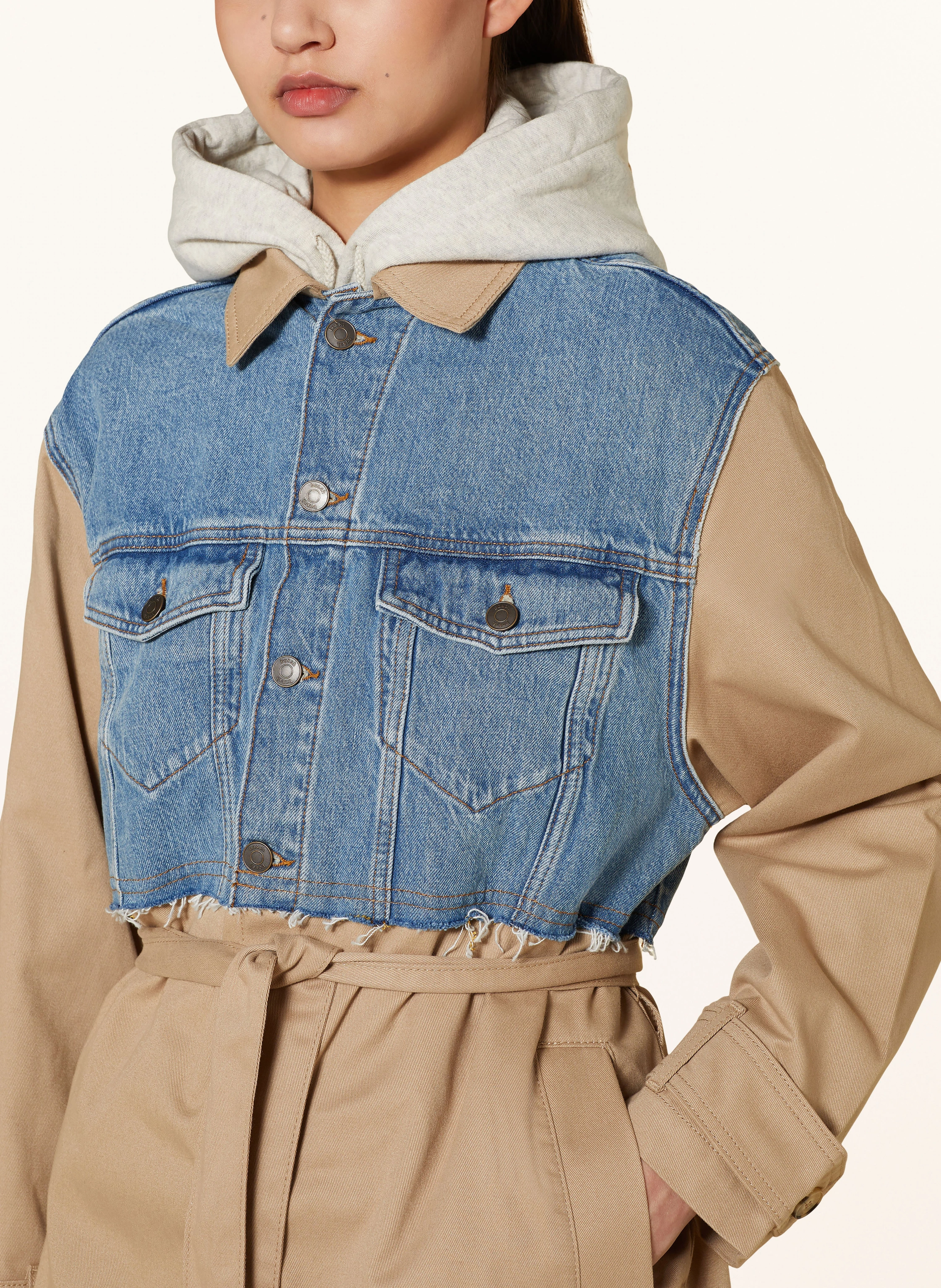 ba&sh Trenchcoat TOMY im Materialmix