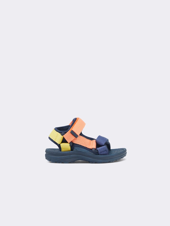 Sandália esportiva multicolorida - Azul Marinho