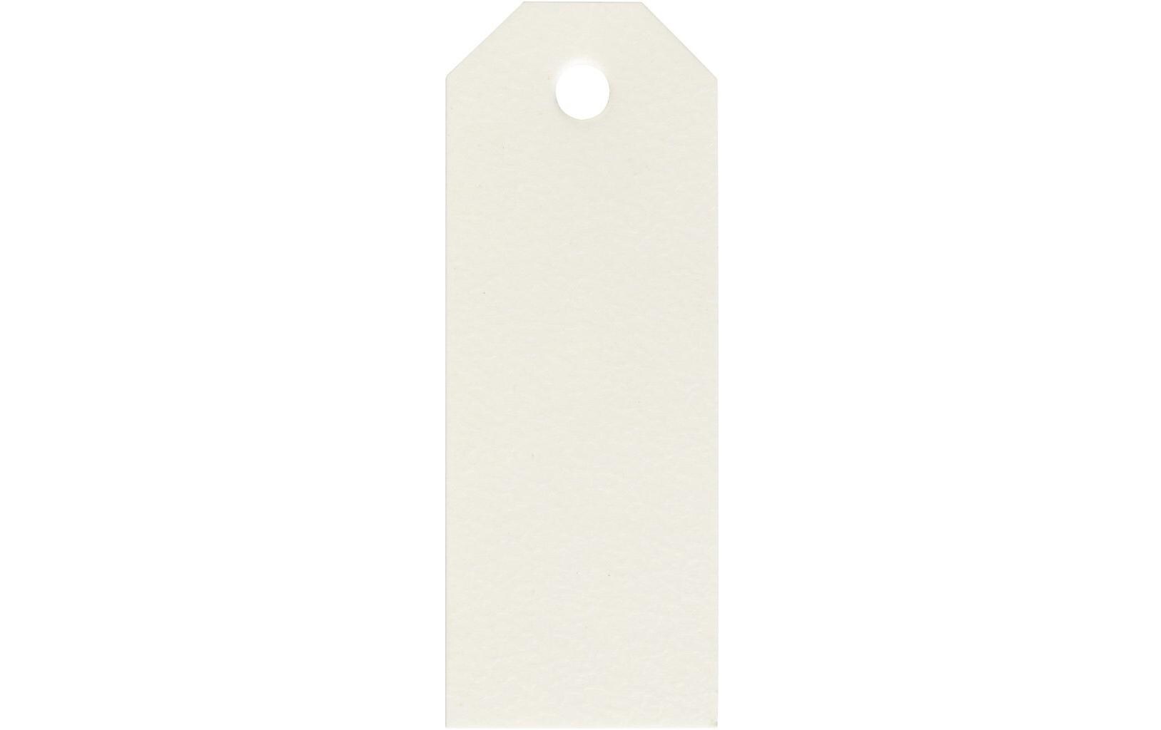 Geschenkanhänger Manila Tags, 3 x 8 cm, 20 Stück, NaturweissAufhängeetiketten mit feiner geprägter Textur