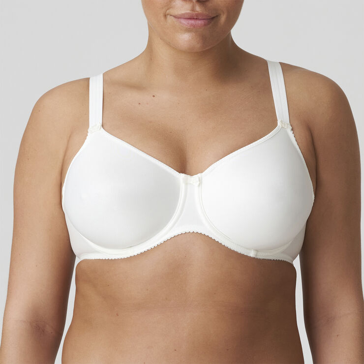 PrimaDonna Satin uvatteret bh uden syninger Råhvid