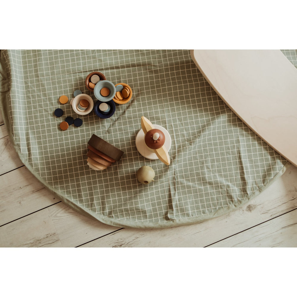 Køb Play&Go Organic Grid Green 2-in-1 Playmat