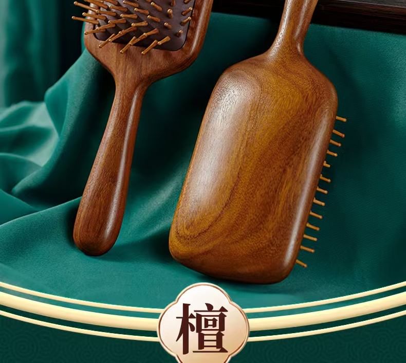 Porcini - Houten haarborstel (verschillende designs) / Set