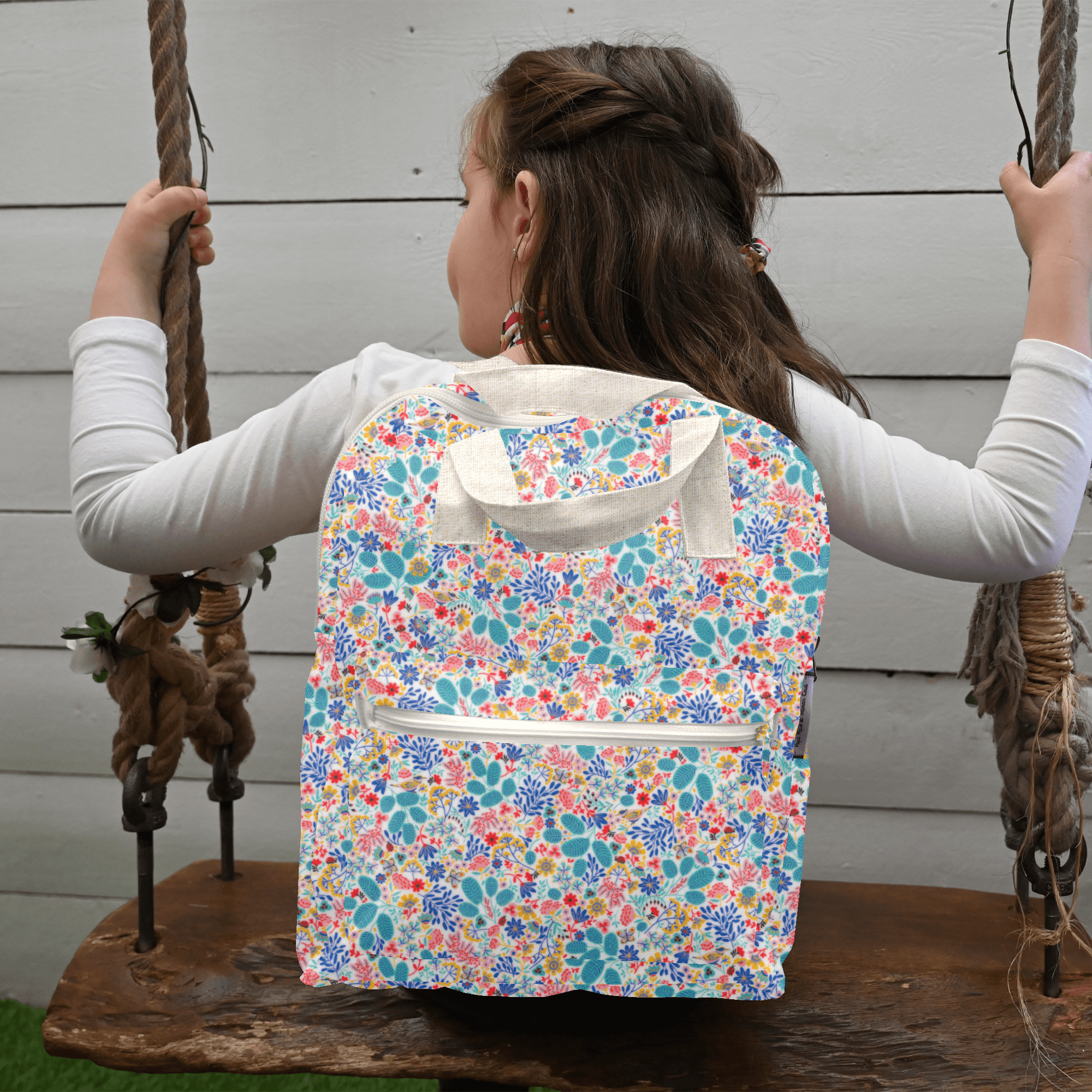 Petit Sac À Dos Gaby Champêtre Bleuté