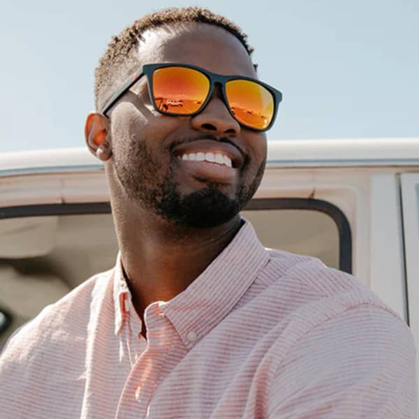 Lunette de soleil lifestyle KNOCKAROUND FAST LANES MATTE BLACK / RED SUNSET