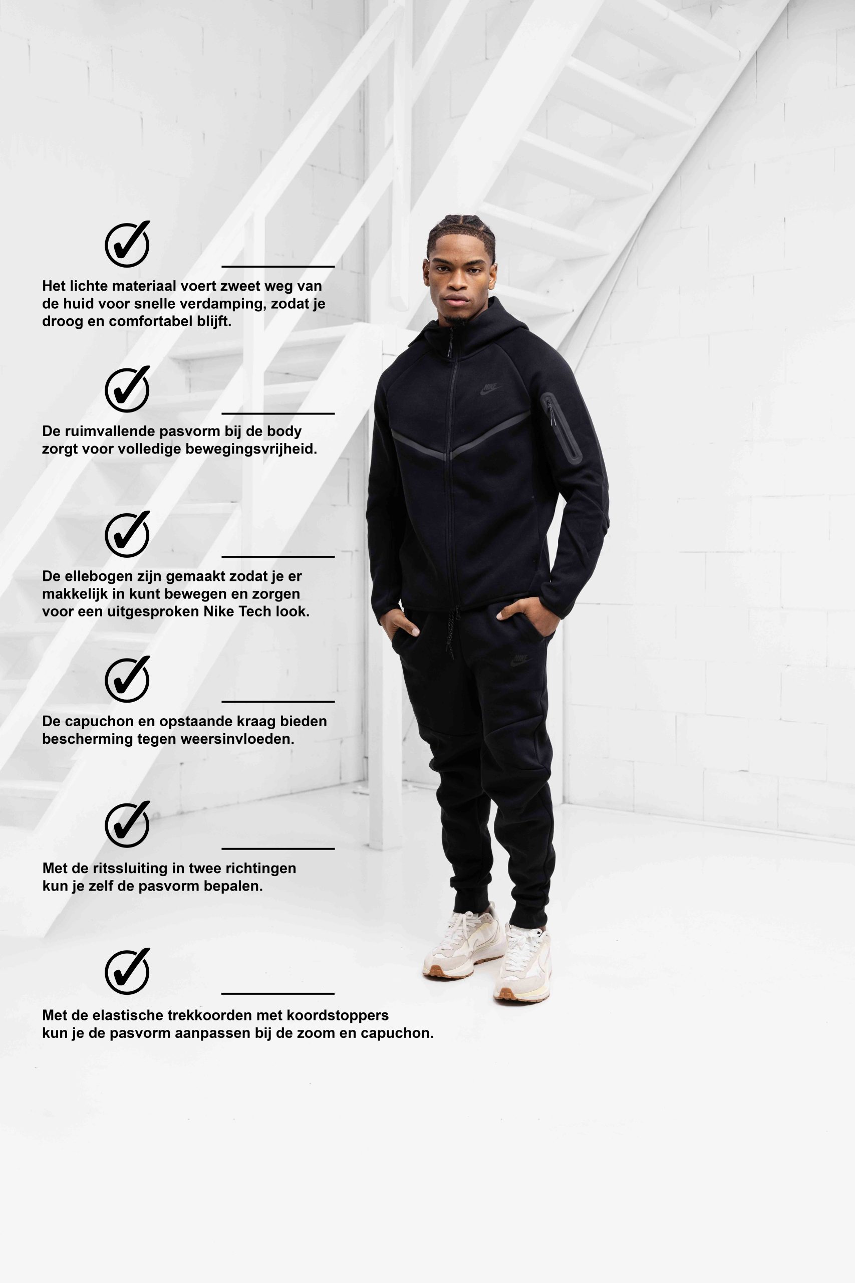 Nike Tech Fleece Trainingspak Heren Zwart