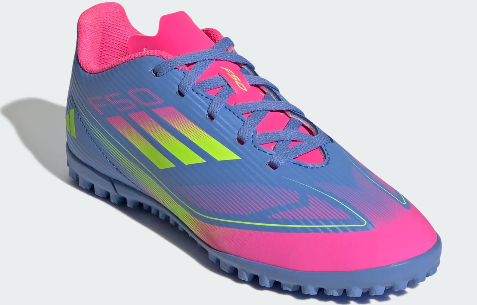 F50 Club TF Junior Blue Fusion/Lucid Lemon/Lucid Pink