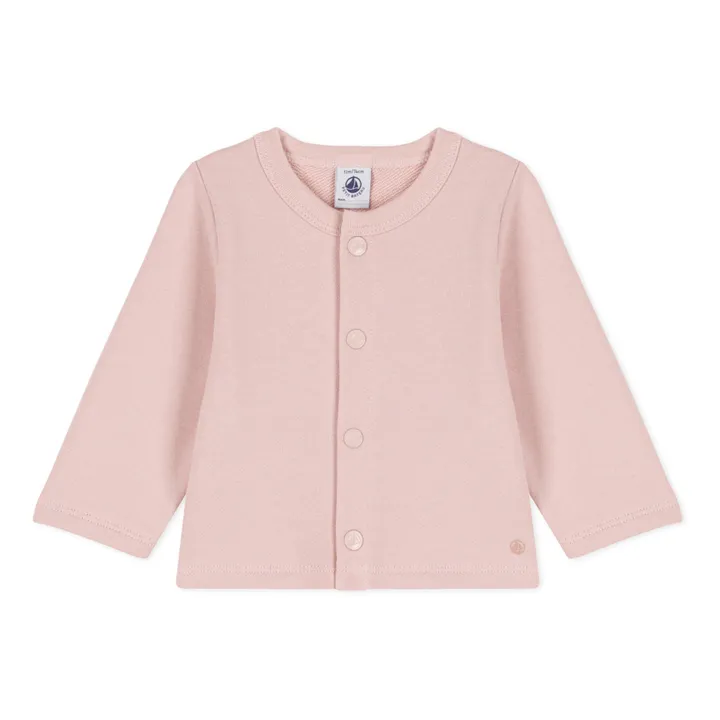 Petit Bateau Cardigan en Molleton | Rose pâle