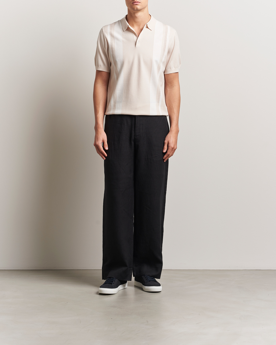 J.Lindeberg Noah Drape Linen Pants Black