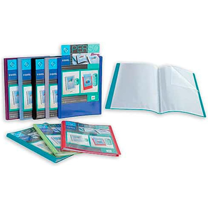 Porte vues essentiel recycle personnalisable 80 vues       polypropylene a4 coloris      assortis