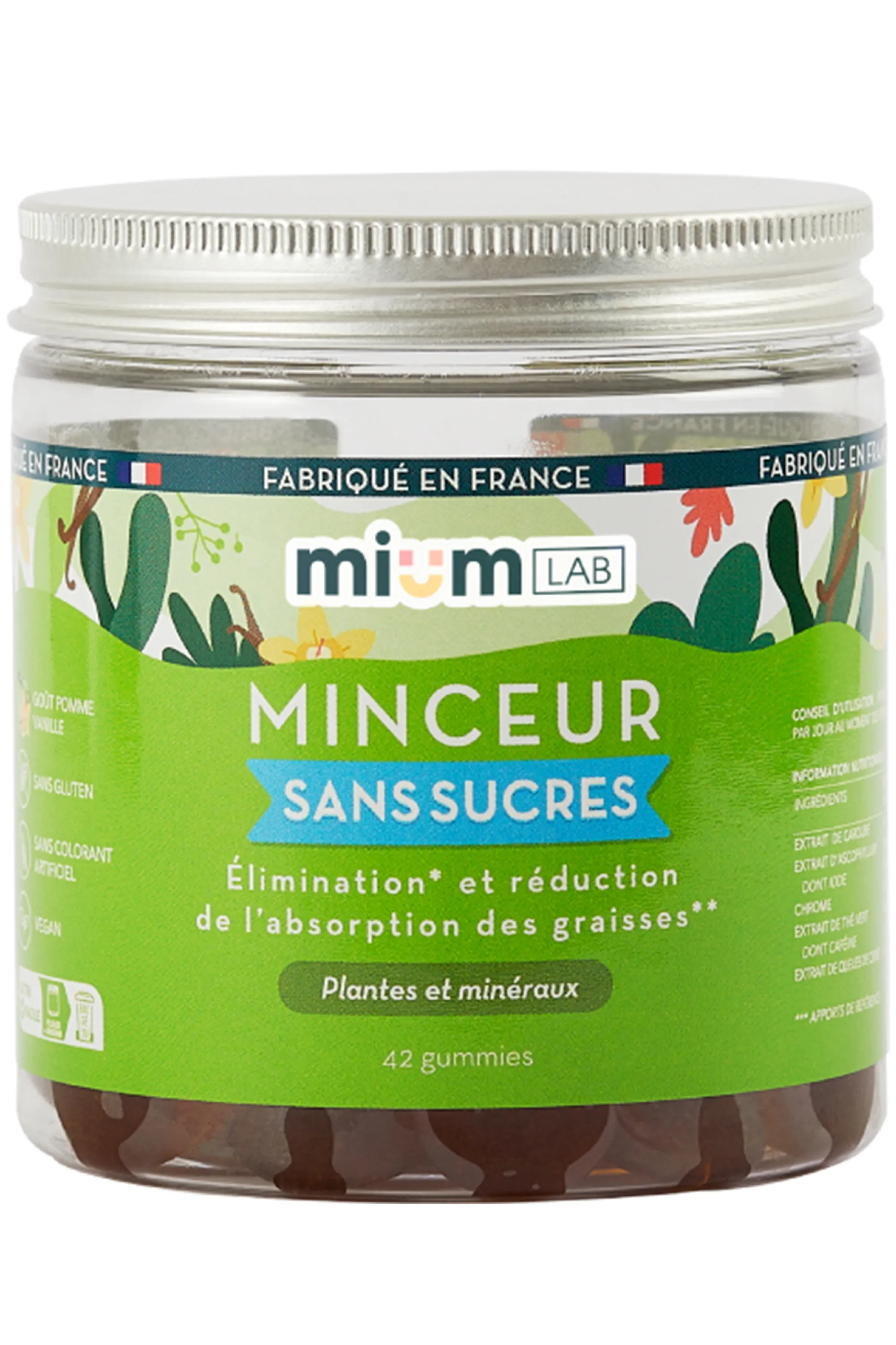 Mium Lab ex Les Miraculeux Compléments alimentaires gummies Minceur sans sucres-100 g