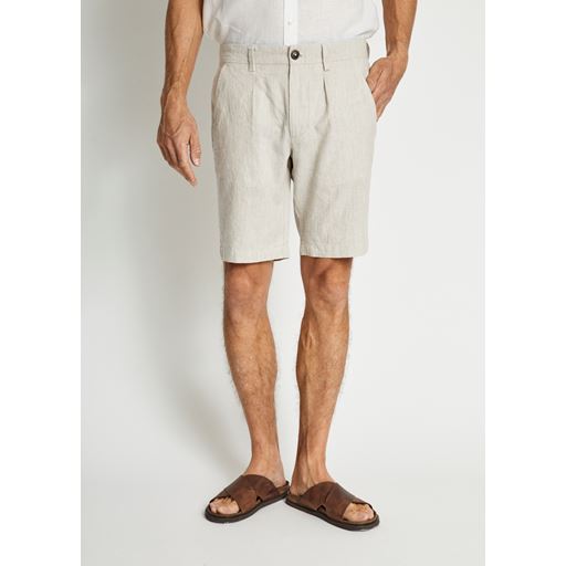 Bruun & Stengade Buris Shorts, Beige/White, 38