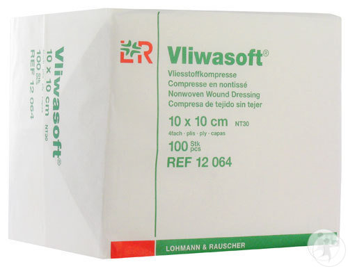 Lohmann & Rauscher Vliwasoft Compresse En Nontissée Non Stérile 10x10cm 100 Pièces (12064)
