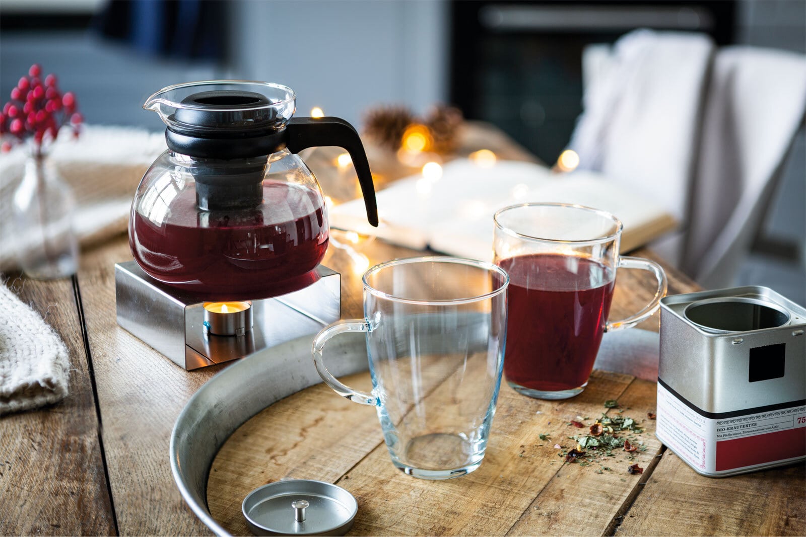 BOHEMIA SELECTION Stövchen Edelstahl silberfarbig