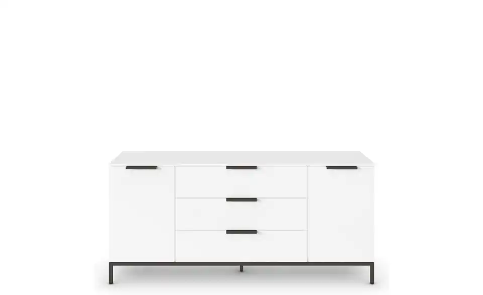 Sideboard Weiß Front: Dekor, Oberboden: Dekor Graphit