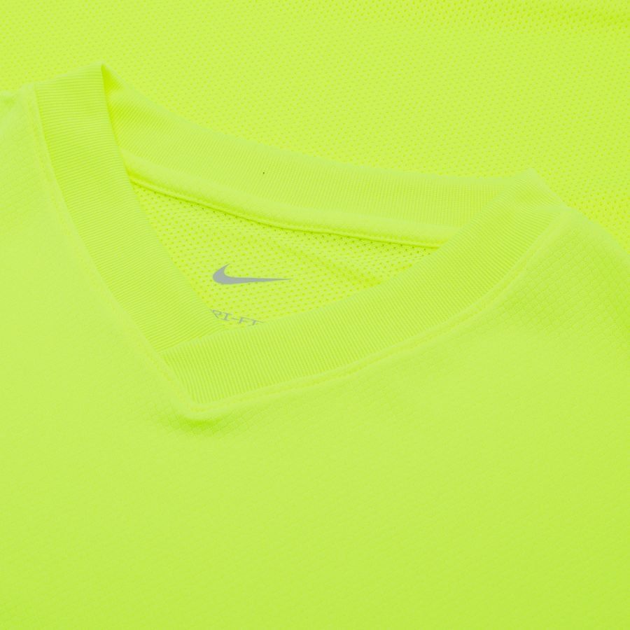 Nike Maillot Tiempo Premier II - Jaune Fluo/Bleu Marine/Noir