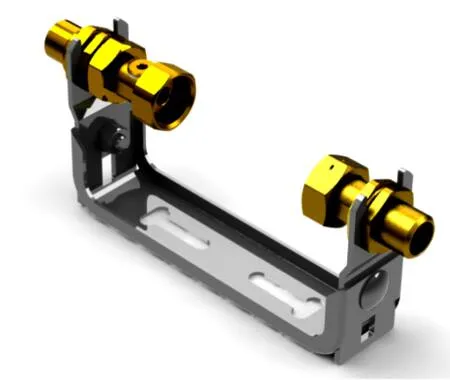 Vandmålerbeslag 3/4''x1'' - DN20, L=190mm. Justérbart, med kontrollerbar kontraventil