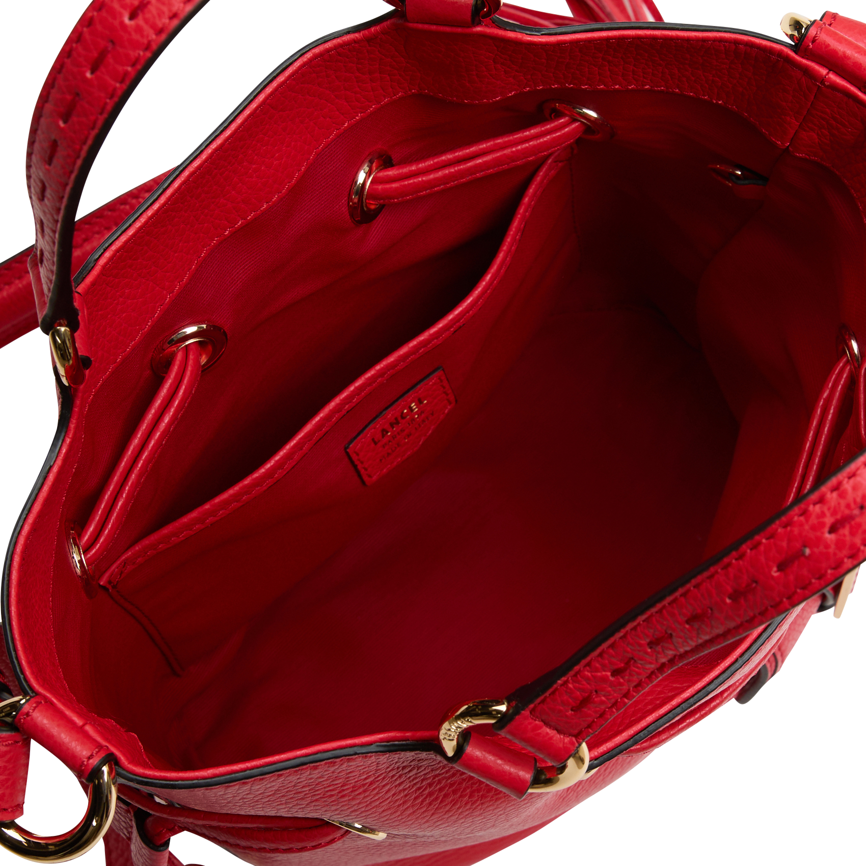 PREMIER FLIRT - Sac seau en cuir grainé | Rouge