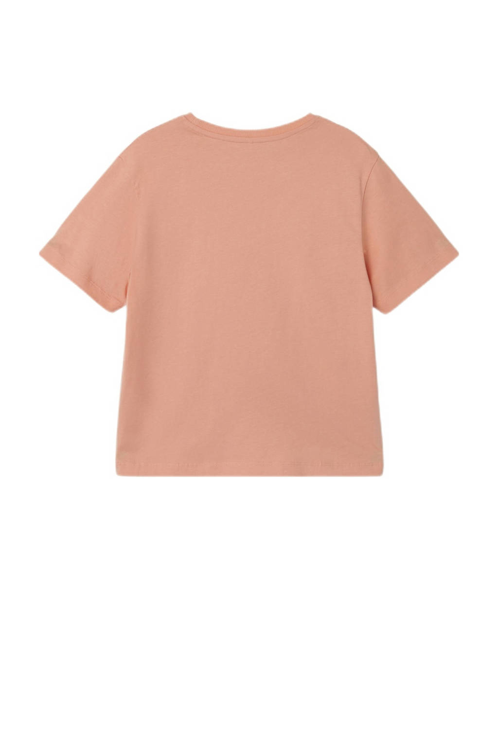 NAME IT T-shirt NKMBRODY met tekst zachtoranje
