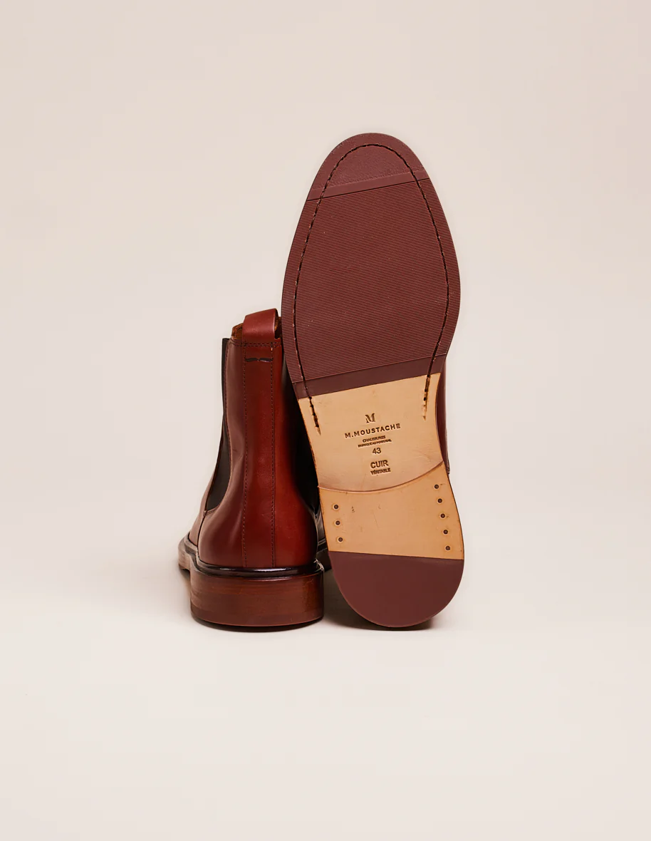 Bottines Nicolas - Cuir cognac