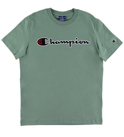 Champion Fashion T-shirt - Støvet  Grøn m. Logo