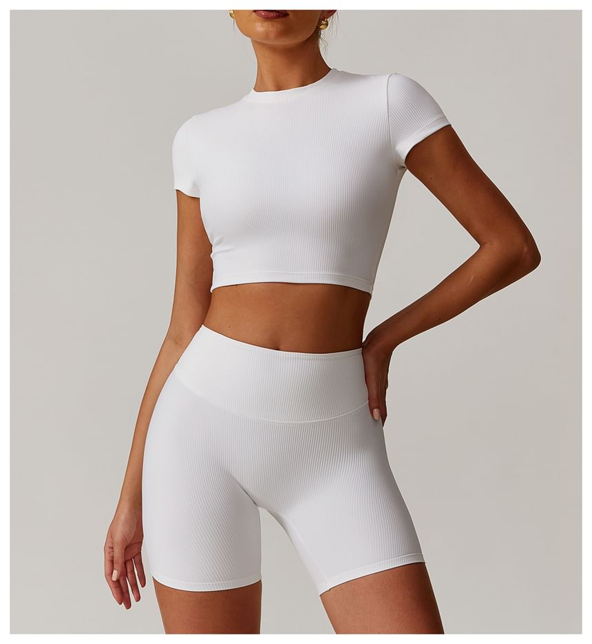 Skinniano - Sporttop met korte mouwen en ronde hals
