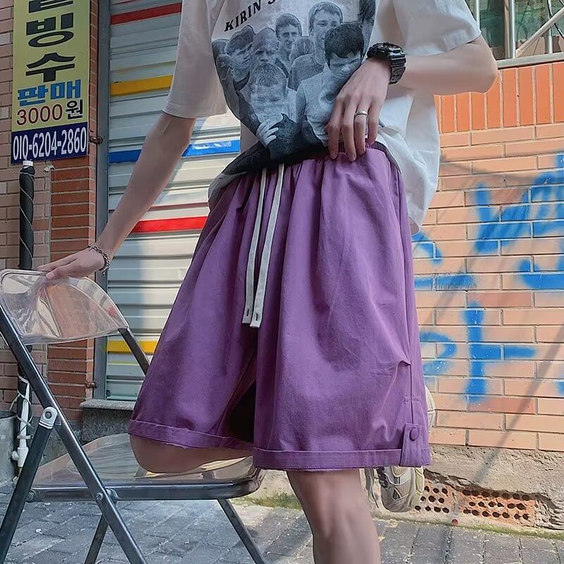 MAPOGO - Effen shorts met elastische taille en wijde pijpen