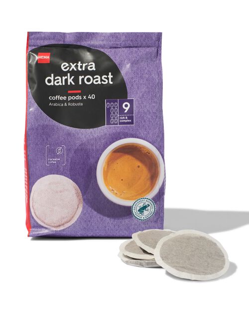 40 dosettes de café extra dark